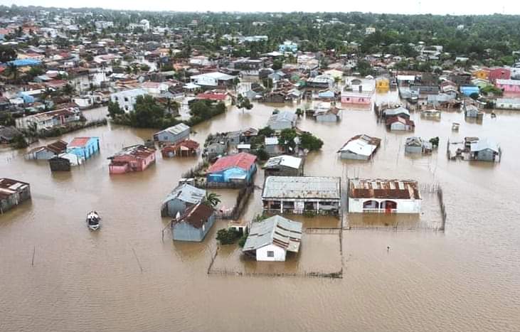 Un quartier de Majunga inondé